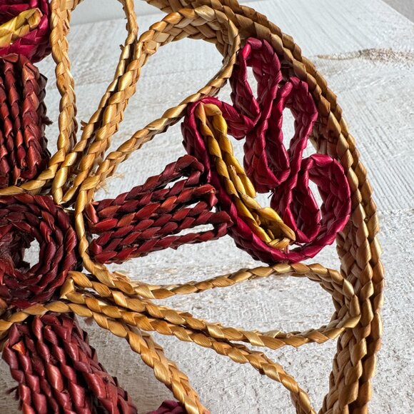 Vintage Single Woven Trivet Hot Plate Coaster - Picture 7 of 8